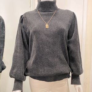 DKNY Turtleneck Sweater Gray- XL